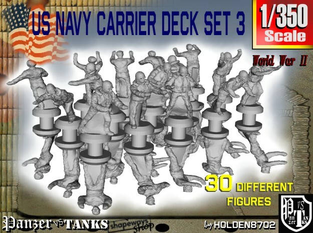1/350 US Navy Carrier Deck Set 3 in Clear Ultra Fine Detail Plastic
