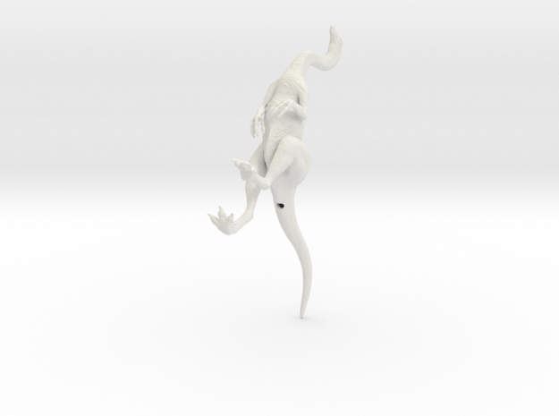 Gallimimus Pose 02 1/40th scale - DeCoster in White Natural Versatile Plastic: 1:40