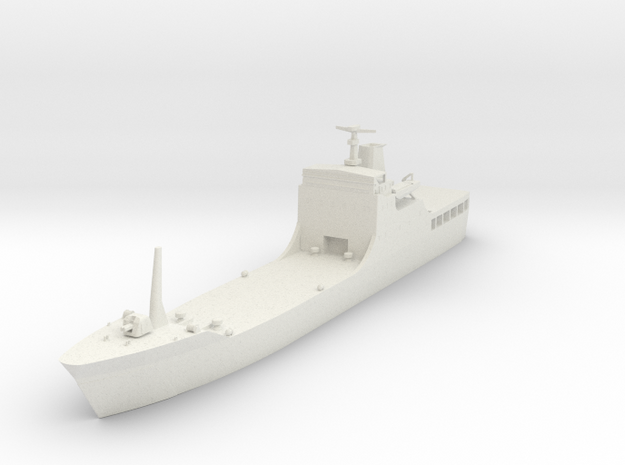 1/700 Scale Chinese Type 072A LST in White Natural Versatile Plastic