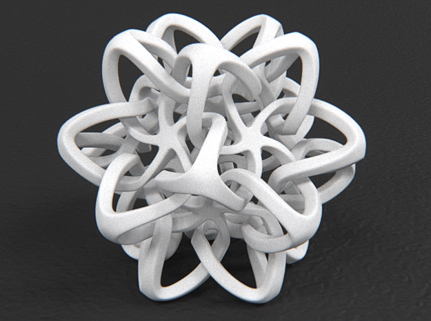 Interlocked Star Nest in White Natural Versatile Plastic