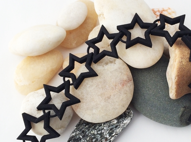 Star Necklace in Black Natural Versatile Plastic