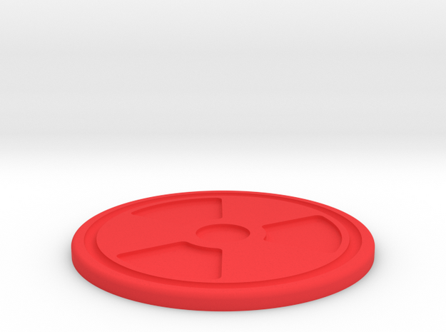 Rad Symbol Coaster in Red Processed Versatile Plastic