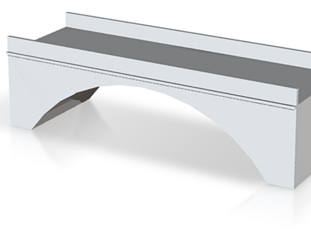 (1:450) Single Arch Double Track 60mm Bridge in Tan Fine Detail Plastic