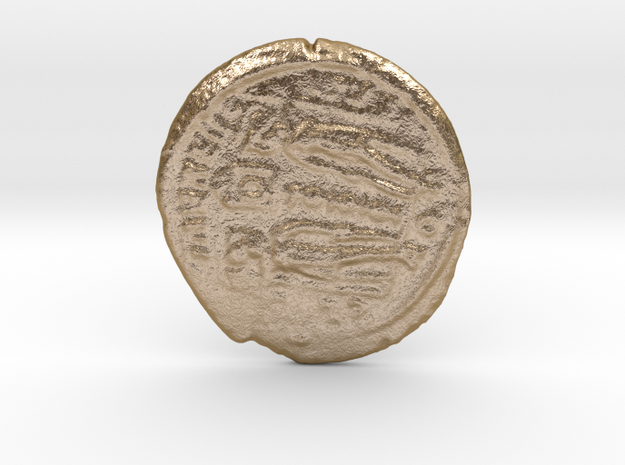 Roman coin in Polished Gold Steel
