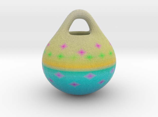 Pink and Blue ORNAMENT in Full Color Sandstone