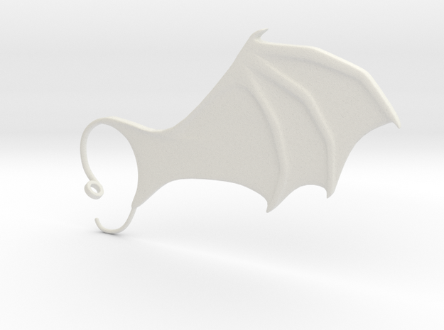 Air cuffs - Dragon Wings in White Natural Versatile Plastic
