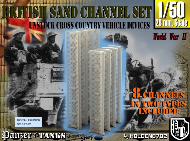 1-50 British Sand Channel Set in Smooth Fine Detail Plastic