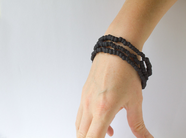 Bracelets Nigella Freia in Black Natural Versatile Plastic: Large