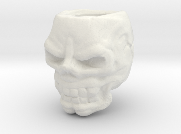Skull bead in White Natural Versatile Plastic