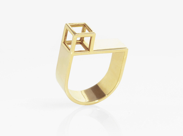 STRUCTURE Nº 4 RING in 14k Gold Plated Brass: 7 / 54