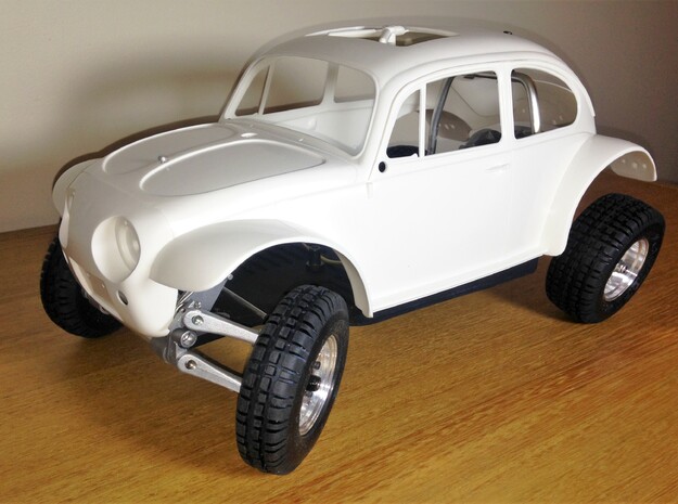 Custom scale chassis for Tamiya Sand Scorcher SRB in Black Natural Versatile Plastic