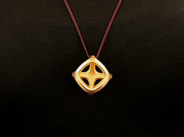 Trios Pendant (#2422) in Polished Gold Steel