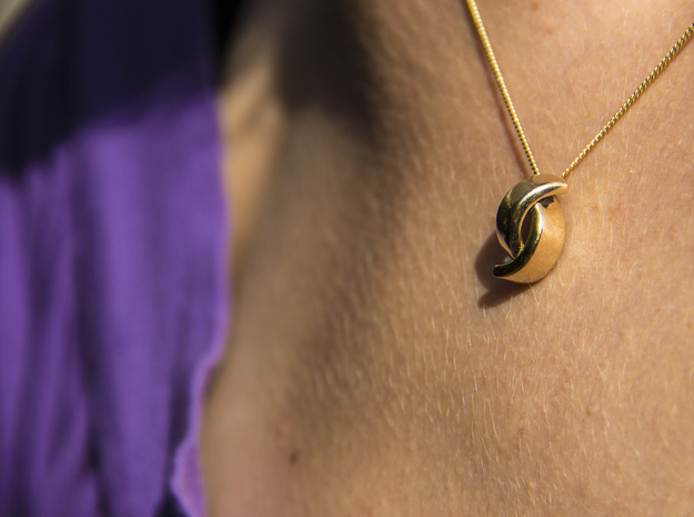 As-pendant in 14K Yellow Gold