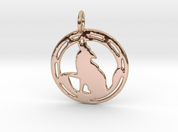 'Wild One' pendant in 14k Rose Gold Plated Brass