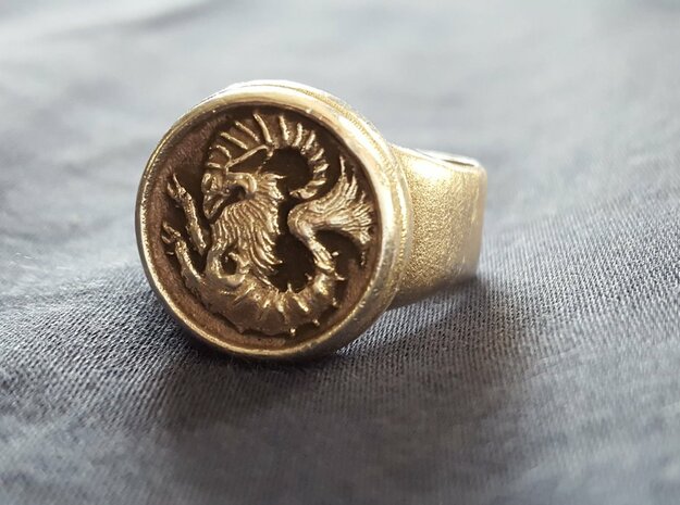 Seal of Cagliostro, Size 9 in Polished Brass