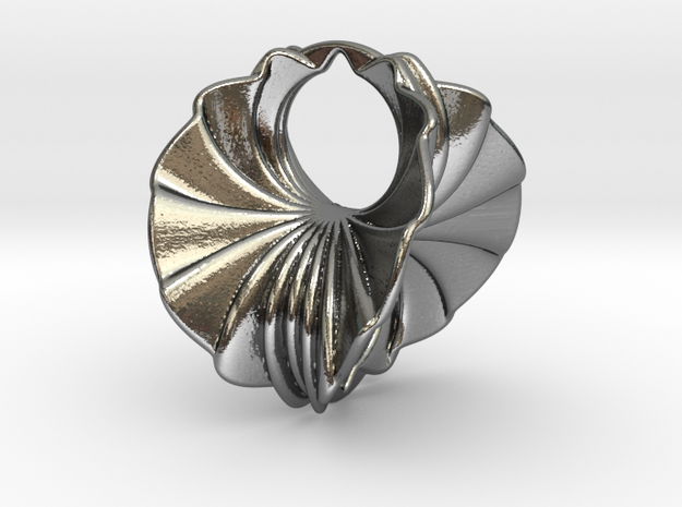 Hyperbole 03 Pendant in Polished Silver
