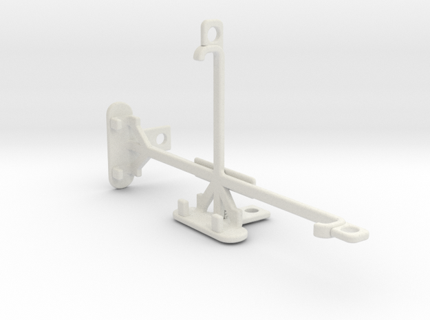 LG X style tripod & stabilizer mount in White Natural Versatile Plastic