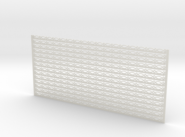 Arch. Fascia (Barge) Boards - Bead & Real Pattern in White Natural Versatile Plastic: 1:24