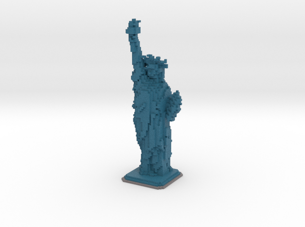 Statue of Liberty in Minecraft in Full Color Sandstone