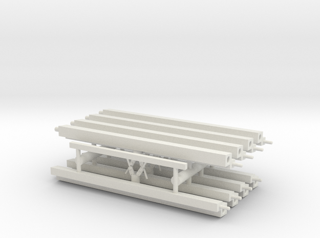 MOF Roof Edge - Front(8) 72:1 Scale in White Natural Versatile Plastic