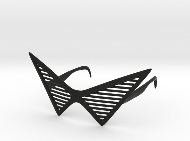 Triangle Glasses in Black Natural Versatile Plastic