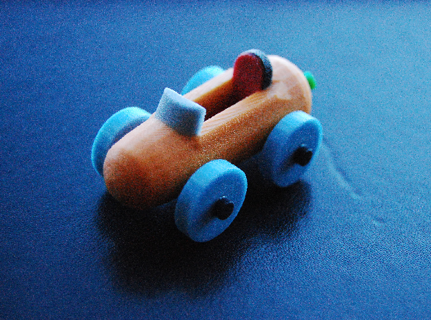 Carrot Car 2 - Large in Glossy Full Color Sandstone