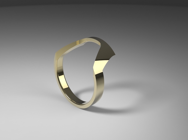 Static Ring - SIZE 8  in 14k Gold Plated Brass