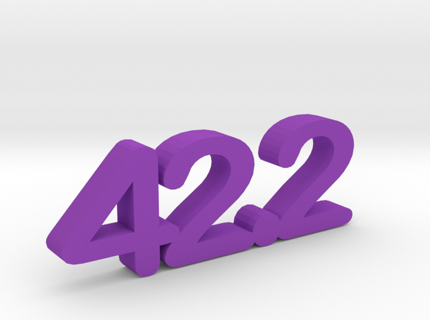 42.2 Paper Weight in Purple Processed Versatile Plastic