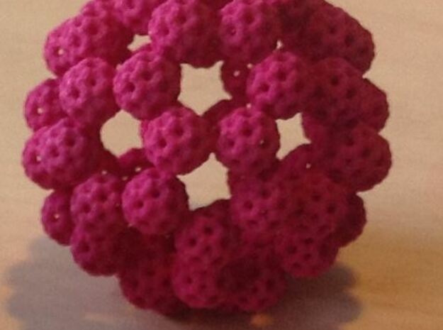 Fractal Fullerene in Pink Processed Versatile Plastic