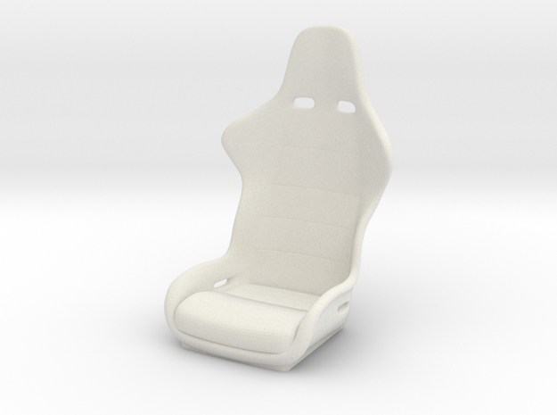 1/6 Scale Recaro Seat in White Natural Versatile Plastic