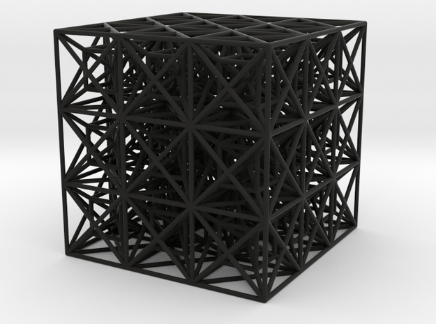 Zero Point Cube in Black Natural Versatile Plastic
