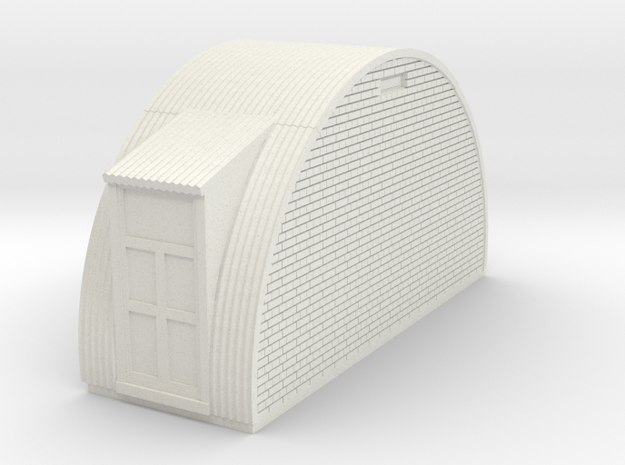 N-87-complete-nissen-hut-end-brick-door-l-16-36-1a in White Natural Versatile Plastic