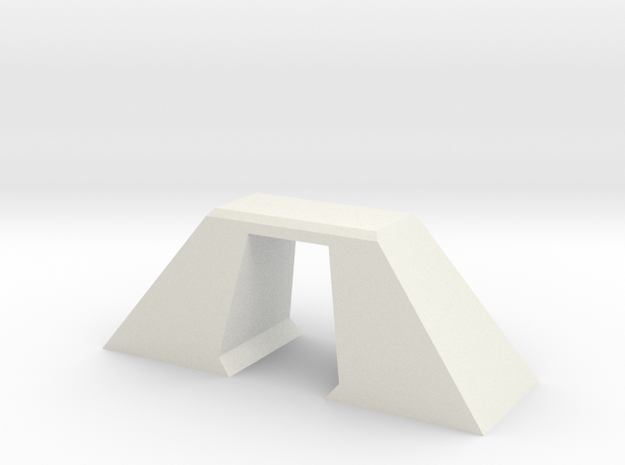 N Scale Bridge Modern Single Small 1:160 in White Natural Versatile Plastic