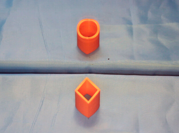 Ambiguous Cylinder Illusion in Orange Processed Versatile Plastic