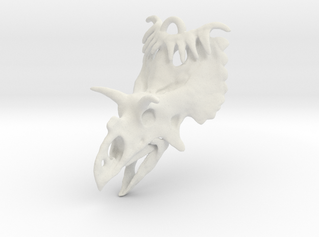 Kosmoceratops Ornament in White Natural Versatile Plastic
