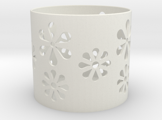 Tealight holder  in White Natural Versatile Plastic