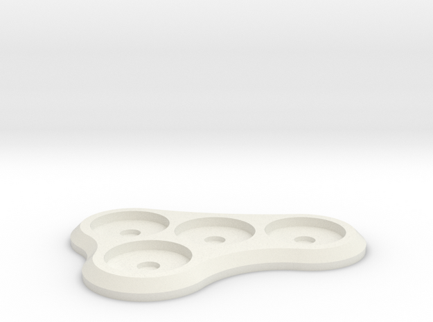 15mm 4-man Mag Tray 1 in White Natural Versatile Plastic