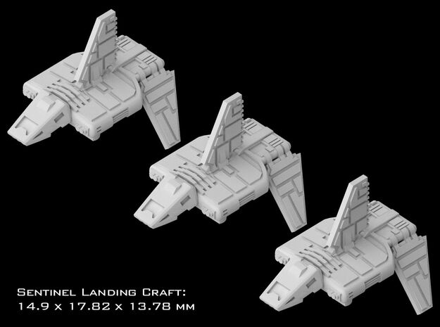 (Armada) 3x Sentinel Landing Craft in Tan Fine Detail Plastic