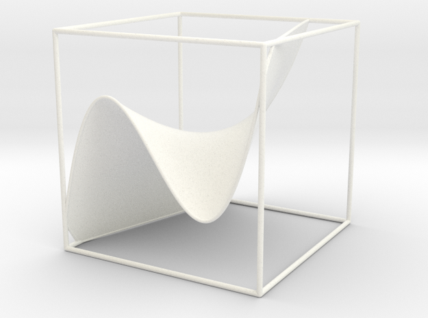 A 3d graph of cubic functions in White Processed Versatile Plastic