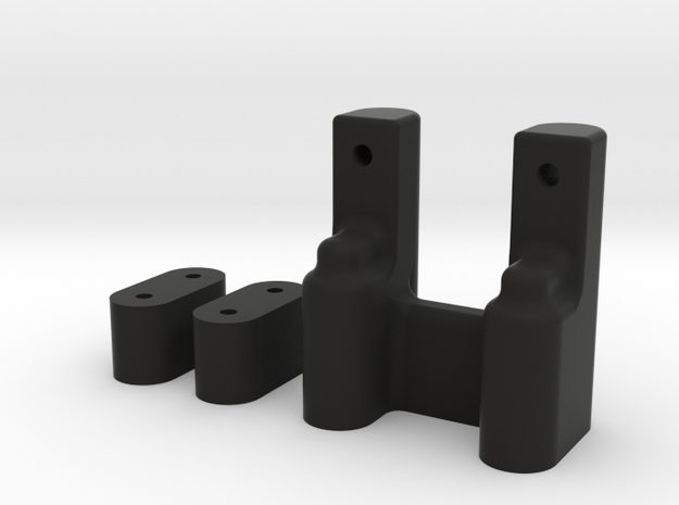 YZ-2 Truggy Body Mount Rear Adapter in Black Natural Versatile Plastic