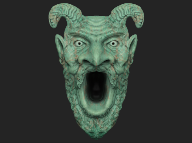 Tomb of Horrors Demon Face in Full Color Sandstone