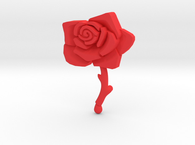 Bleeding Rose Shield - Piece 2 of 2 in Red Processed Versatile Plastic