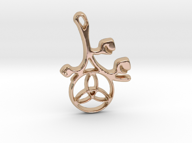 Earthly Spring Triquetra by ~M. in 14k Rose Gold Plated Brass