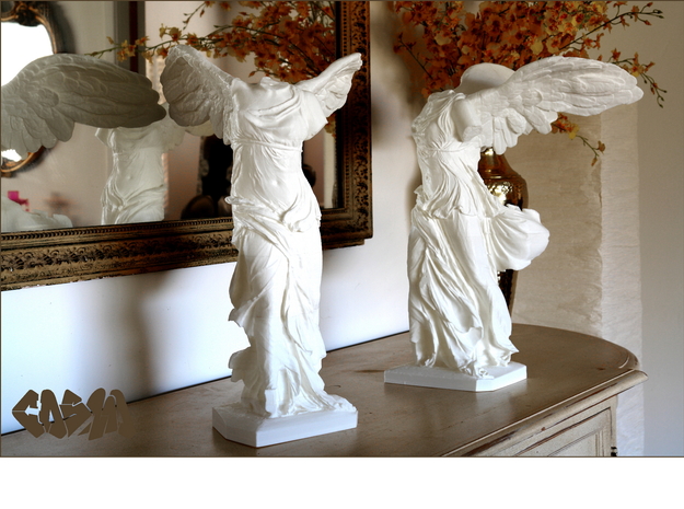 Winged Victory (20" tall) in White Natural Versatile Plastic