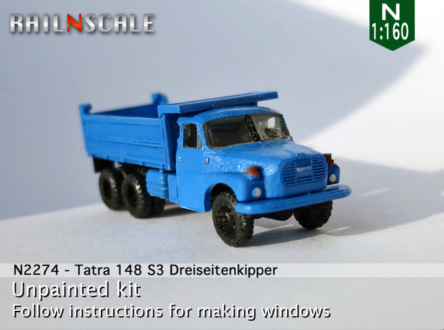 Tatra 148 S3 Dreiseitenkipper (N 1:160) in Tan Fine Detail Plastic