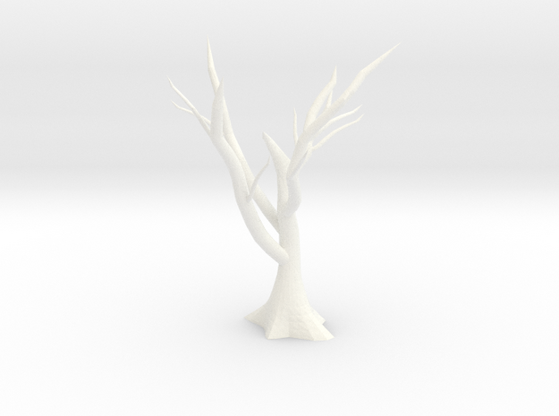 Spooky Tree in White Processed Versatile Plastic