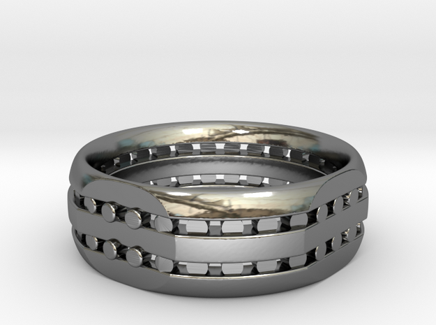 Split Ring in Fine Detail Polished Silver