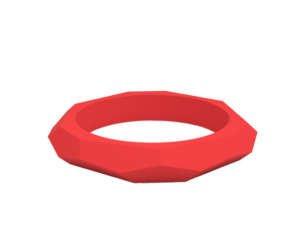 Bracelet in Red Processed Versatile Plastic