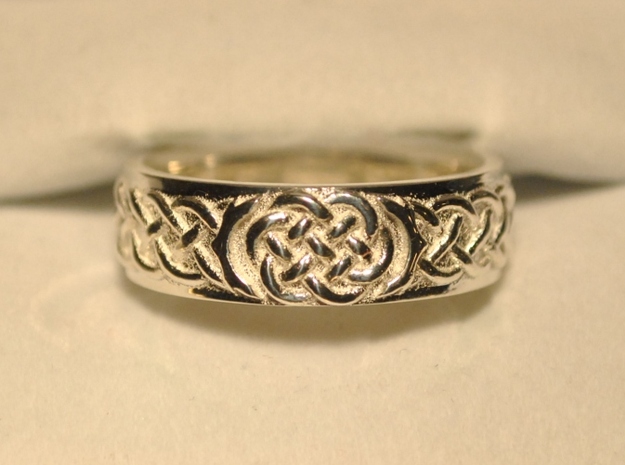 Celtic Wedding Knot Ring in Polished Silver: 12.5 / 67.75