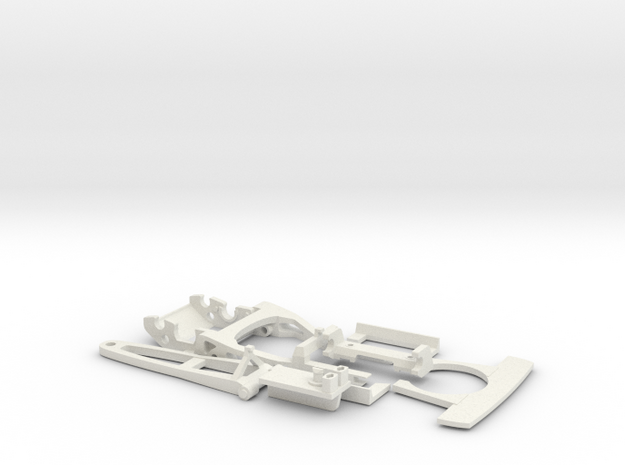 Slotcar racing Chassis 1:32 scale -update - EVO II in White Natural Versatile Plastic